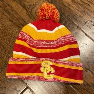 USC Trojans Fleece lined Beanie with Pom Unisex